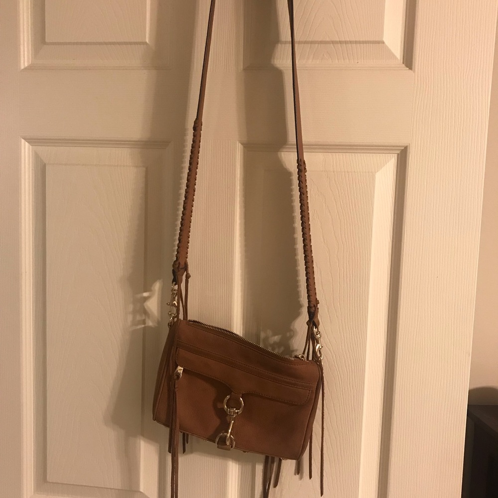 Rebecca minkoff camel suede purse